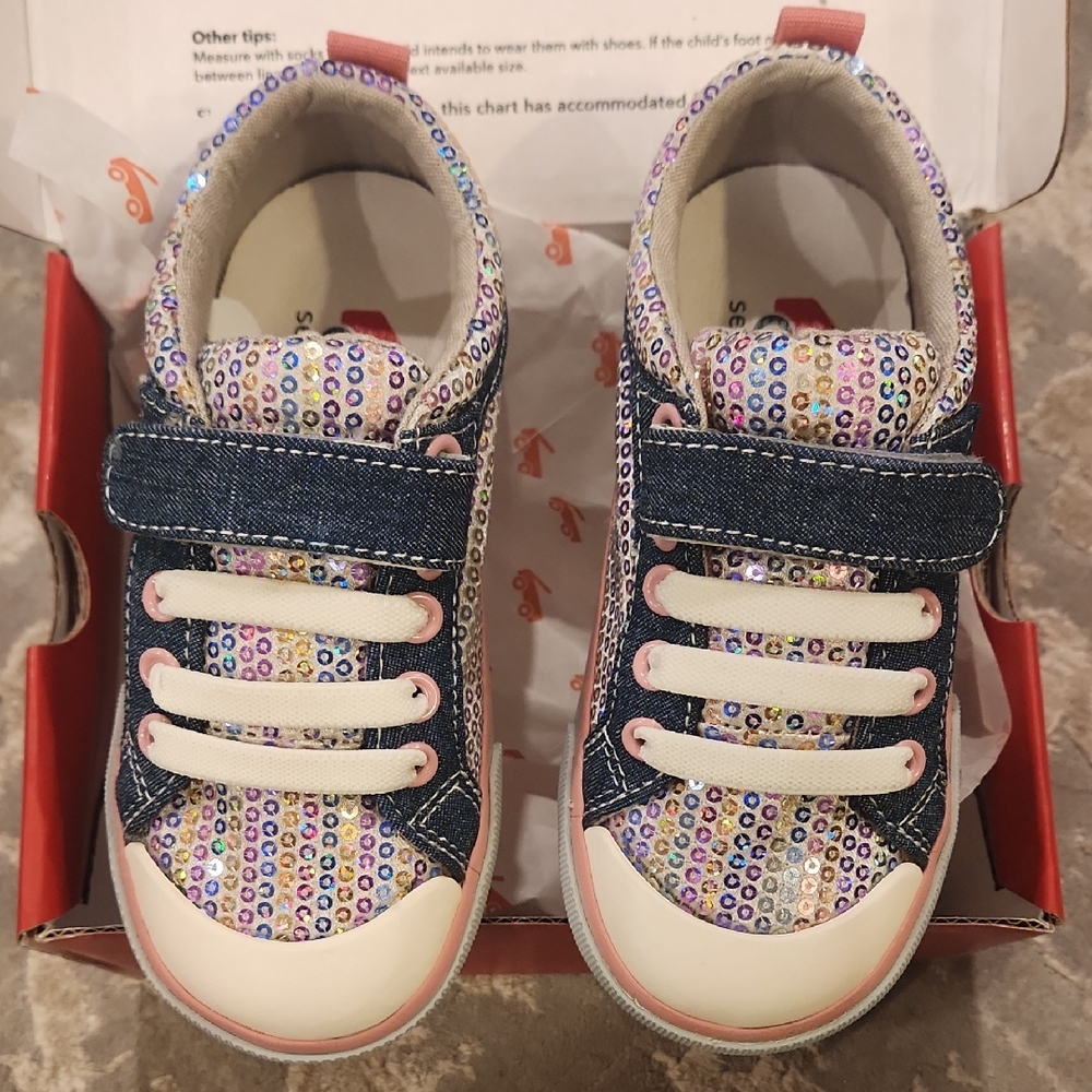 Sparkling Denim Kids Sneakers